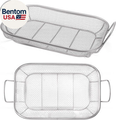 Homi Styes Grill Baskets for Outdoor Grill   15 X 11-Inch Vegetable Grill Basket