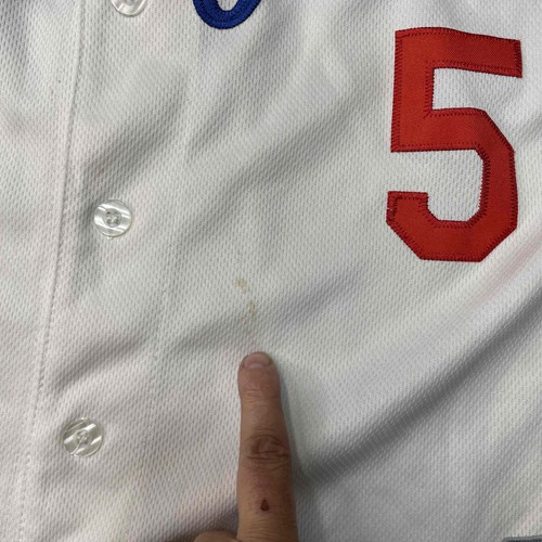 Majestic LA Dodgers White Baseball Jersey Seager Button Up Short Sleeve Size 48 - Picture 3 of 12