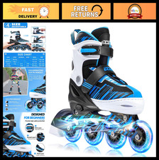 Adjustable Inline Skates for Kids 5-12, Light Up Wheels, Beginner Roller Skates