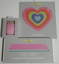 *Bundle* HeyDay Bluetooth Compact Wireles Keyboard / Mouse & Mouse Pad Pink/Teal