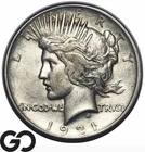 1921 Peace Dollar *Key Date* 1st Year Issue, High Relief
