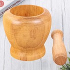1pc Wooden Garlic Presser Wood Garlic Kitchen Gadget for Home