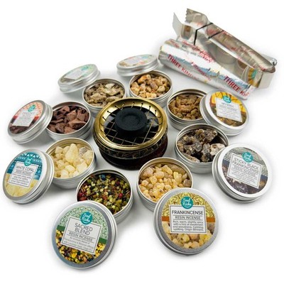 ''Essential'' Resin Incense Sampler Variety Kit Gift Set - 8 Pack