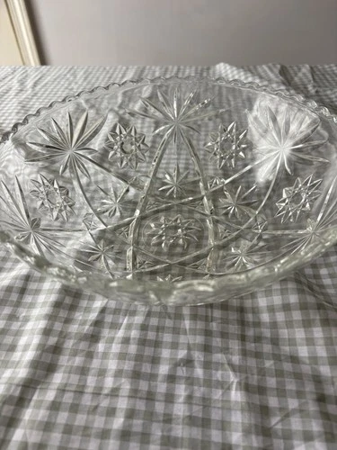Vintage Anchor Hocking Early American Prescut Star of David 10.5" Serving Dish