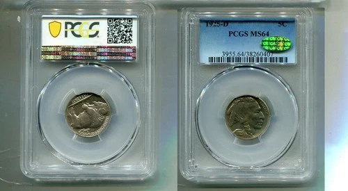 1925 D BUFFALO HEAD NICKEL TYPE COIN PCGS MS64 CAC 7945T