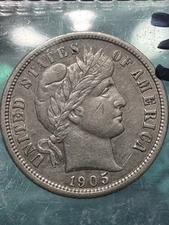 1905-O Barber Dime, Better Date, Much Better Condition, Free shipping