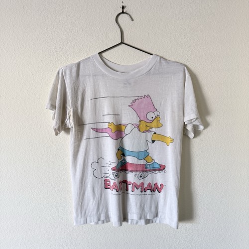 Vintage 1990 Bart Simpson T-Shirt Youth L 16/18 Bartman READ