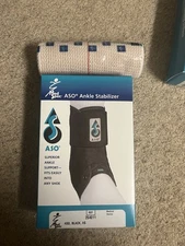 ASO Ankle Stabilizer Blk SIZE: XS- X SMALL- NEW IN BOX With 6in ACE