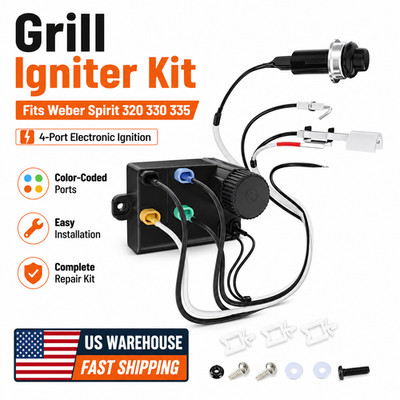 69851 Igniter Kit for Weber Spirit 320 330 335 Gas Grill Electronic Ignition