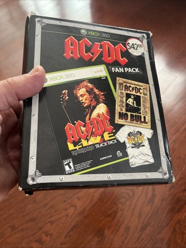 AC DC Large T shirt Xbox 360 DVD Track Pack Fan Pack Video Game - Picture 6 of 8