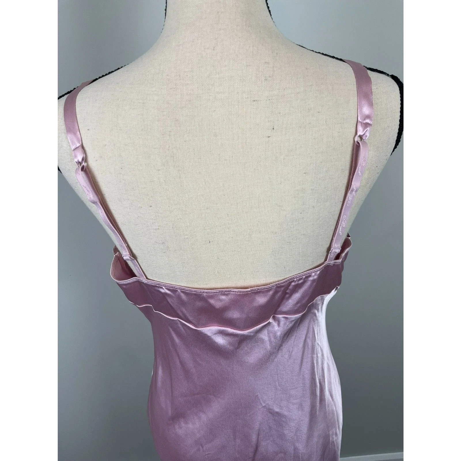 UNDERCOVER Camicia da notte Victoria's Secret Angels raso babydoll abito slip fiocco rosa donna M