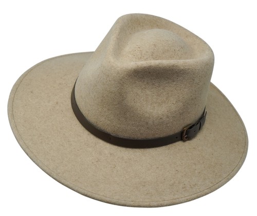 Premium Fedora Felt Hat Australian Cowboy Wide Brim Brimmed Felt Hat Crushable - 第 9/15 張圖片