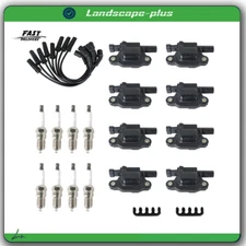 8 PACK UF413 Ignition Coil + 41-962 Spark Plug + 9748UU Wire For Chevrolet GMC