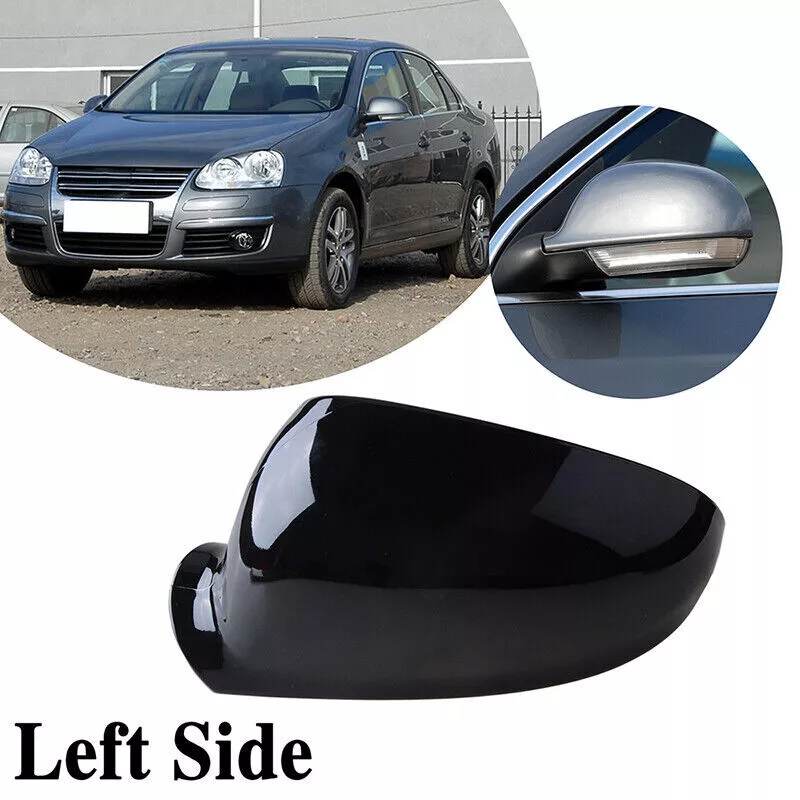 Gloss Black Driver Side Mirror Cover Cap for VW Jetta Golf 5 MK5