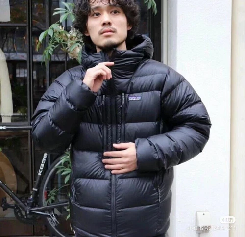 Piumino d'anatra invernale caldo moda nuovo Patagonia uomo Fitz Roy con cappello cappotto esterno* - Foto 4 di 12
