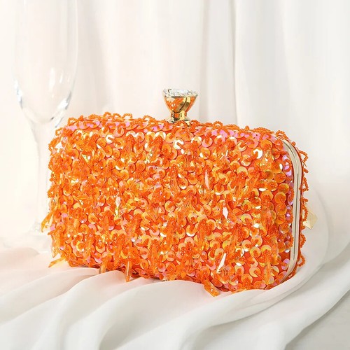 Evening Bags Crystal Women's Clutch Purse Dinner Handbag Metal Handle Bags - 第 12/33 張圖片