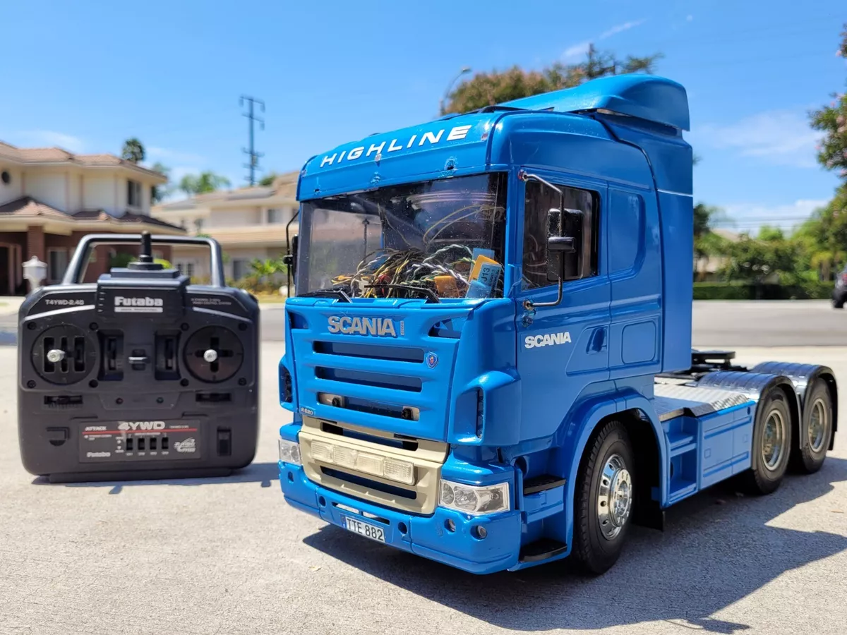 Tamiya RC 1 14 Scania R620 6x4 Highline Semi Truck MFC 01 LED Sound unit 2.4Ghz