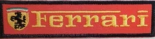 FERRARI LOGO Racing Iron Sew On Embroidery patch Est. 4" Collectible  