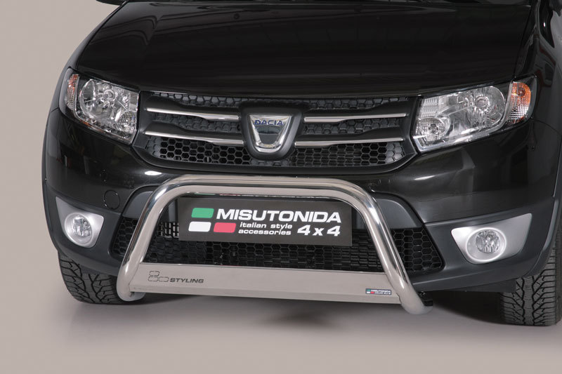 Pare buffle Dacia Sandero Stepway tube inox 63mm finition haut de gamme