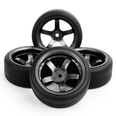 US 4Pcs 1/10 Drift Tires&Wheels For HSP HPI BBNK 12mm Hex on Road Racing RC Car