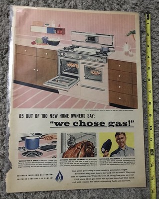 Vintage 1959 Large Page Magazine Advertisement So CAL Gas ...