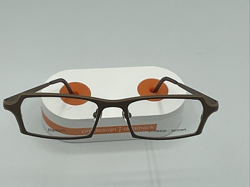 new prodesign denmark eyeglasses #1334 UNIQUE SHAPE (brown/beige) Titanium. - Picture 4 of 11