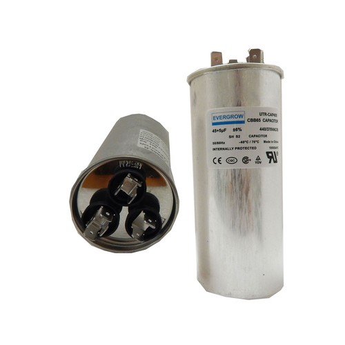 Condensador de funcionamiento - 45 + 5 MFD/UF-370/440V - Doble clasificación UL - Cuerpo eléctrico inteligente - Imagen 2 de 3