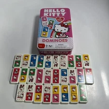 Sanrio Hello Kitty 28 Pc Dominoes 2011 Collectible Decorative Tin Complete Clean