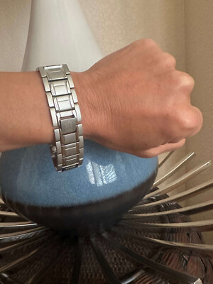Giant Steel Magnetic Bracelet Men Women Balance Energy Power Calm Pain Relief Qi