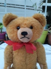 Pluszowy miś prawdopodobnie Hermann, 38cm, ok. 1970 Sztuczny pluszowy pomarańcza, Miś Haribo