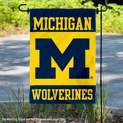 College Flags And Banners Co. Michigan Wolverines Garden Flag - 13x18 Inch, Double Sided - View #8