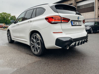 Paraurti Posteriore Lip Diffusore Per BMW X1/F48/F49 - Stile MP, Bright Black