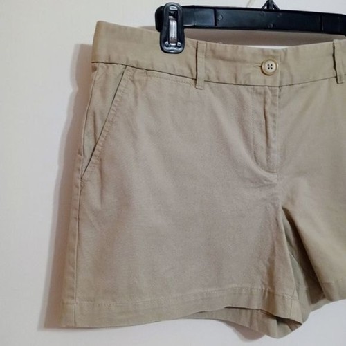 Ann Taylor LOFT | Pantalones Cortos Modernos Clásicos Caqui 4 Bolsillos Cremallera Frontal Mosca Usados en Excelente Condición 8 - Imagen 2 de 11