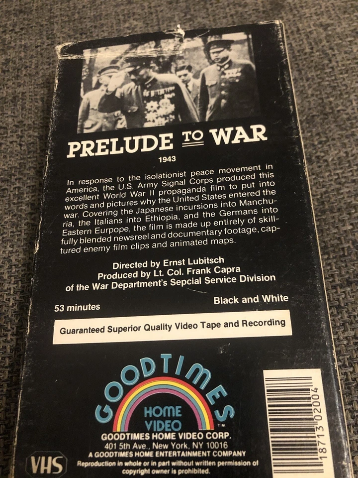 VHS- Prelude To War- World War 2- MULTIPLE VHSs SHIP FREE!, SEE STORE!!! - Image 2 of 2