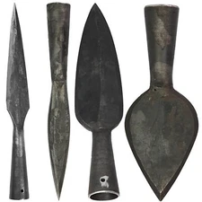 Throwing Spear Head Hand-Forged Iron Sharp Blade Viking Predrilled Spearhead