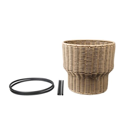Celeste Resin Planter W/Metal Stand Indoor Outdoor Storage Basket Tear-Resistant - Picture 9 of 10
