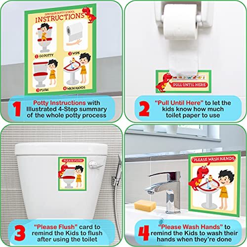 Potty Training Chart for Toddlers Dinosaur Design Reward Chart - 194 Cool Sti... - Picture 5 of 6
