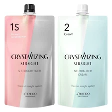 Shiseido Crystallizing Straight S Straightener + Neutralizer Set 1S+2 New F/S