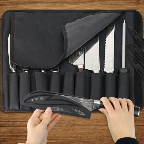 8 pcs Chef Knife Set Japanese Damascus Sharp Stainless Steel Kitchen Knives - Picture 4 of 9
