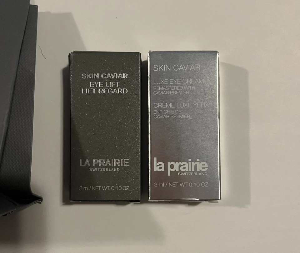 Juego de regalo caviar piel La Prairie. Bolsa de compras y cuidado de la piel de 2 piezas. Nuevo. Foto 3 de 4