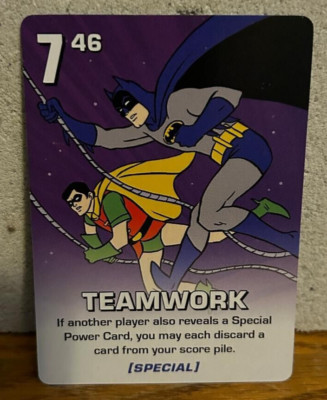 DC COMICS CARD CHALLENGE OF THE SUPERFRIENDS BATMAN & ROBIN DISPLAY TEAMWORK