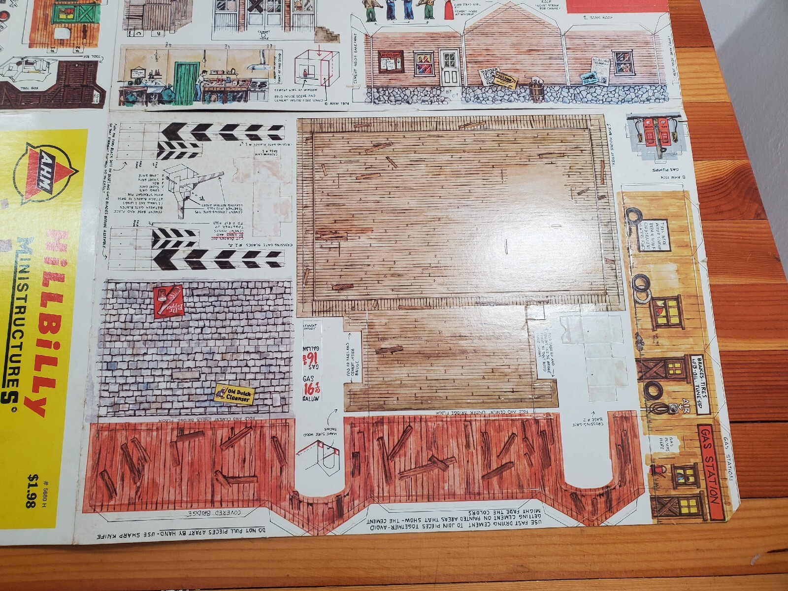 A.H.M. Hillbilly Ministructures HO scale cardboard cutout buildings Vintage 74' eBay