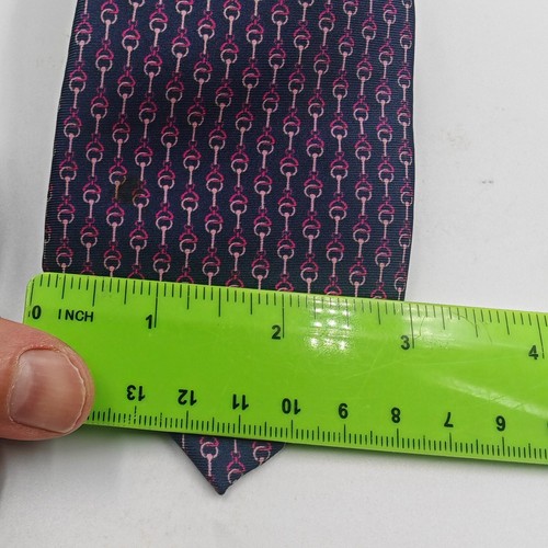 T.M. Corbata de Seda Lewin Azul Geométrica 3" Ancho 63" Largo Informal Formal *Marca - Imagen 3 de 5