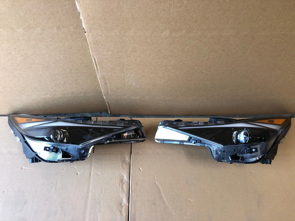 Пара фар в сборе для 2021 2022 Hyundai Elantra левая правая 2 шт со светодиодными дневными ходовыми огнями - Изображение 2 из 4