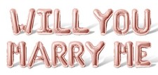 WILL YOU MARRY ME Letter Balloon Banner - DIY Engagement Proposal Decorations