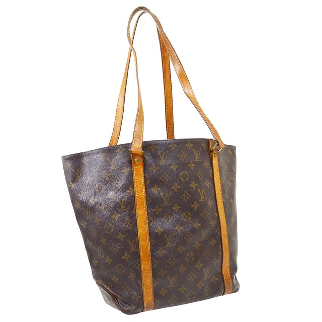 Louis Vuitton Monogram Sac Shopping Large Tote Bag Brown For Sale Online Ebay