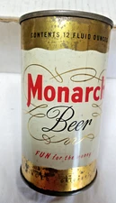 Scarce version Monarch  flat top    beer can  ,   Chicago fun for the money