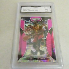 MARIAL SHAYOK 76ERS 2019 PRIZM DRAFT PICKS PINK PULSAR PRIZM RC # 56 GRADED 10