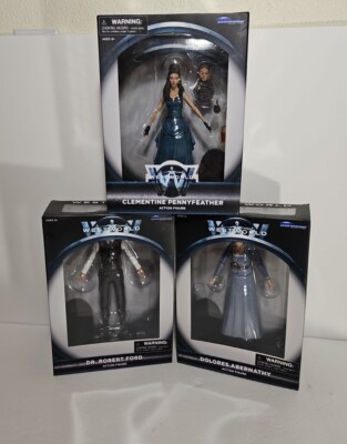 Diamond Select WESTWORLD lot of 3- Dolores, Dr. Robert Ford and Clementine 
