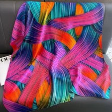 Fashion Women Satin Scarf Printed Silk Long Soft Scarf Shawl Scarves Wrap